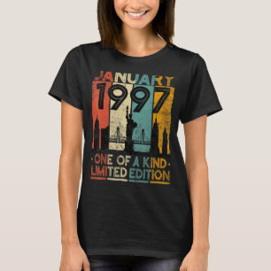 Camiseta 26 Años Vintage Enero 1997 Hombres Cumpleaños Muje