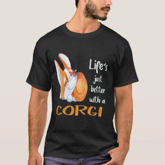 Camiseta 26 La vida es simplemente mejor con un Corgi