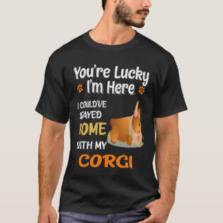 Camiseta 26 Me Podría Haber Quedado en Casa Con Corgi