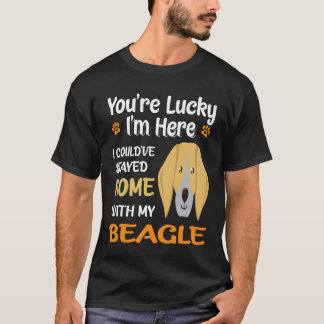 Camiseta 26 Me quedé en casa con mi Beagle