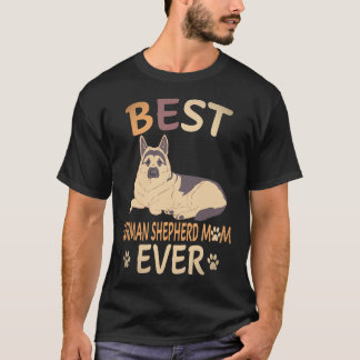 Camiseta 26 Mejor Pastor Alemán Mamá Siempre Pastor Alemán
