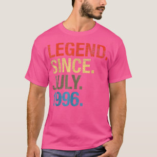 Camiseta 26 Years Old Gifts Legend Since July 1996 26th Bir