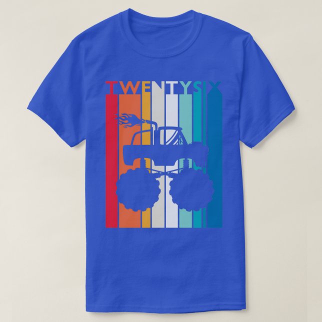 Camiseta 26th Birthday Gift Monster Truck Shirt 26 Year Old (Diseño del anverso)