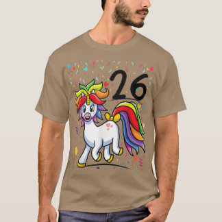 Camiseta 26th party Bday 26 years Unicorn Party 26th Birthd