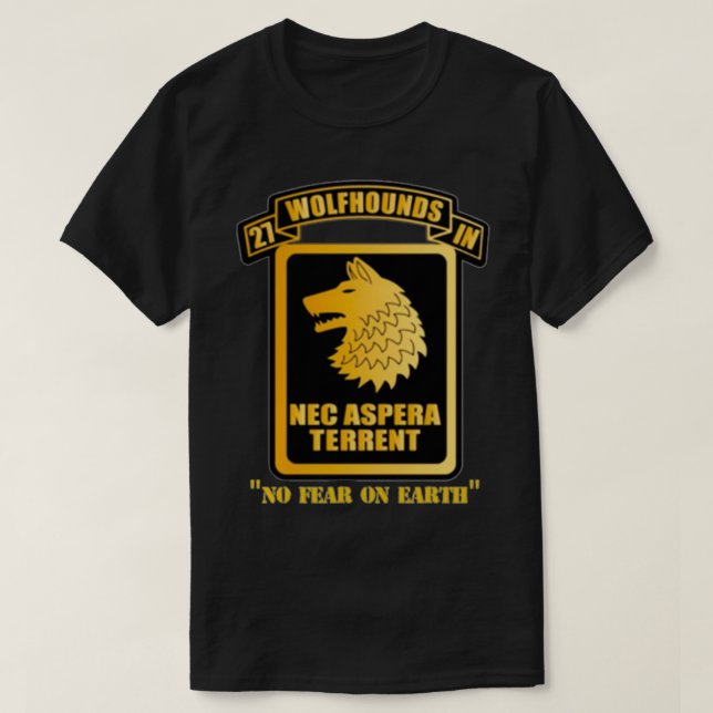 Camiseta 27.º Regimiento De Infantería Wolfhounds Chest, Cr (Diseño del anverso)
