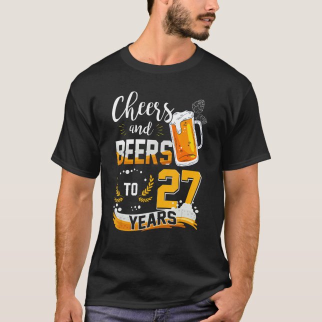 Camiseta 27 Alegres Y Cervezas A 27 Años Nacidos (Anverso)