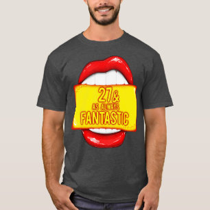 Camiseta 27 Aniversario 27 Como Siempre Fantástico Labios R