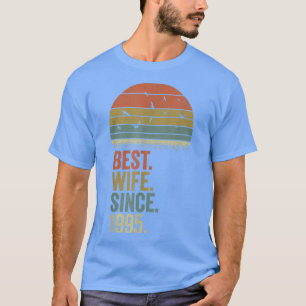 Camiseta 27 años Boda, mejor esposa desde 1995 W
