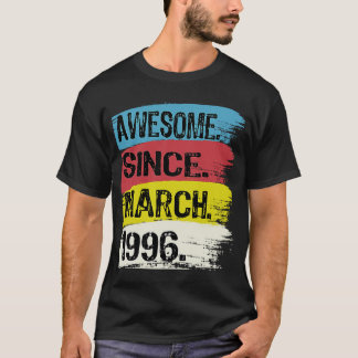 Camiseta 27 años de edad increíble desde marzo de 1996 27º 