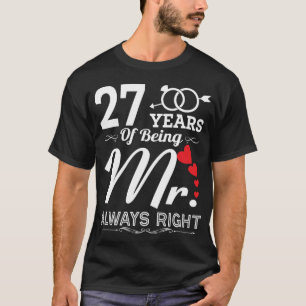 Camiseta 27 años de ser el Sr. Esposo 27 años