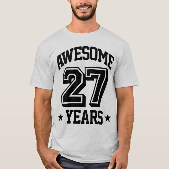 Camiseta 27 años impresionantes (Anverso)