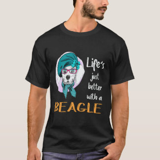 Camiseta 27 La vida es mejor con un Beagle