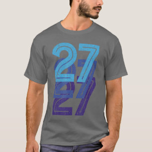 Camiseta 27 Número de la suerte 27º año cumpleaños edad Spo