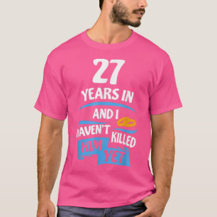 Camiseta 27 Years Anniversary Gift Idea for Her 27th Weddi