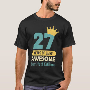 Camiseta 27 Years Of Being Awesome 27th Birthday