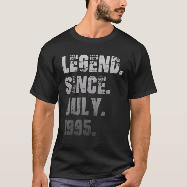 Camiseta 27th Birthday  27 Years Old Legend Since July 1995 (Anverso)
