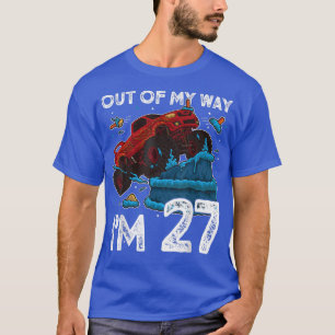 Camiseta 27th Birthday Boy Monster Truck Out Of My Way I'm
