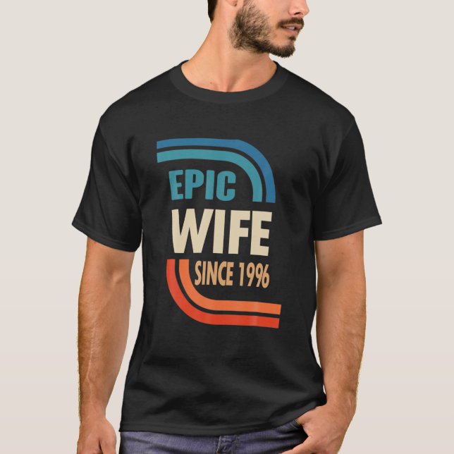 Camiseta 27Th Wedding Anniversary For Her - Epic Wife Since (Anverso)