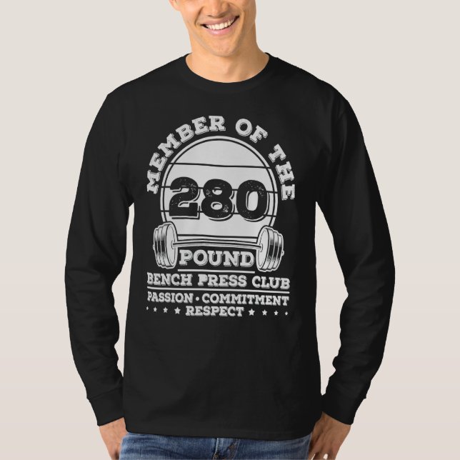 Camiseta 280 Libras Bench Press Weight Training Powerlifter (Anverso)