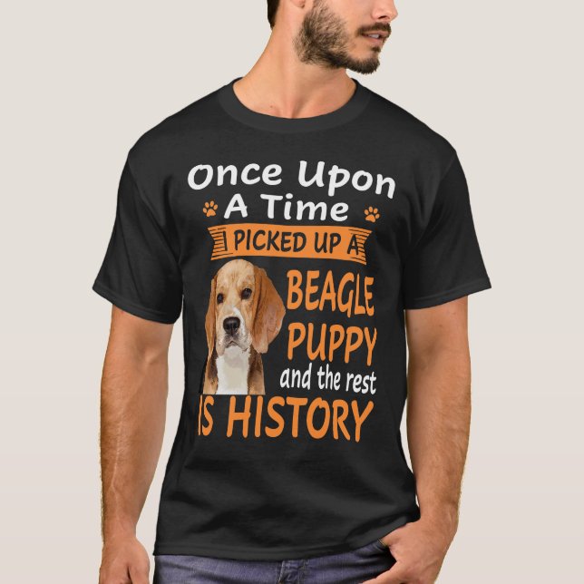 Camiseta 288 Uno A La Vez - Cachorro Beagle (Anverso)
