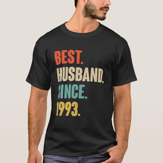 Camiseta 28.º Aniversario De Boda Regístrelo - Mejor Esposo (Anverso)