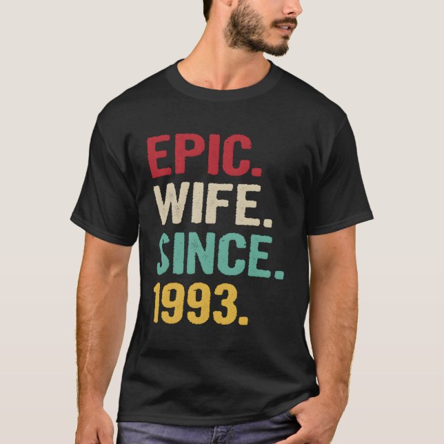 Camiseta 28.º Aniversario De Regalos Para Su Esposa Épica (Anverso)
