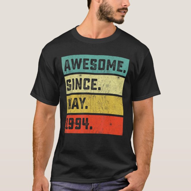Camiseta 28.º cumpleaños increíble desde mayo de 1994 28 añ (Anverso)