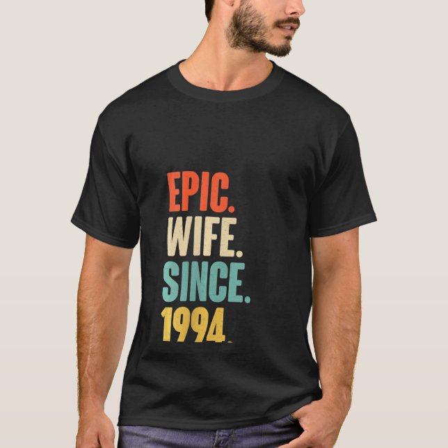 Camiseta 28 Aniversario de la mujer Boda por su épica espos (Anverso)