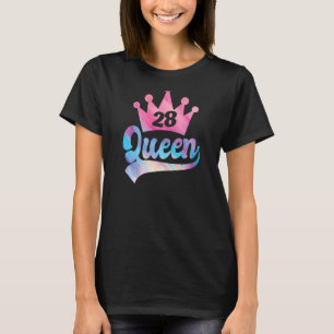 Camiseta 28 Aniversario de la Reina Mujer Feliz Cumpleaños 