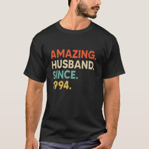 Camiseta 28 Aniversario de su Boda - Sorprendente Esposo S