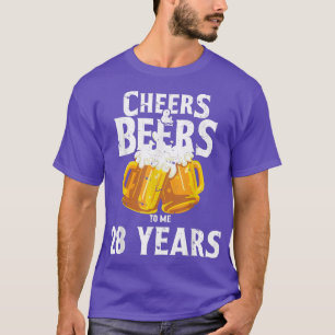 Camiseta 28 años 28 cumpleaños Graciosa cerveza Vintage Bee