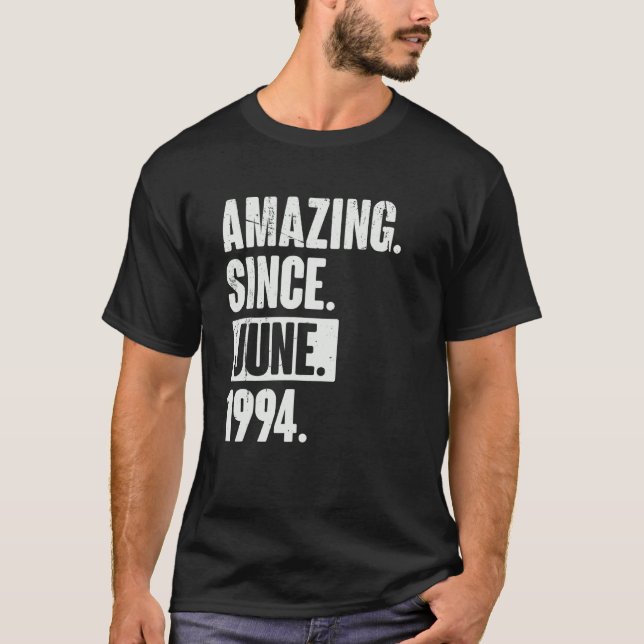 Camiseta 28 años de edad 28º cumpleaños asombroso desde jun (Anverso)