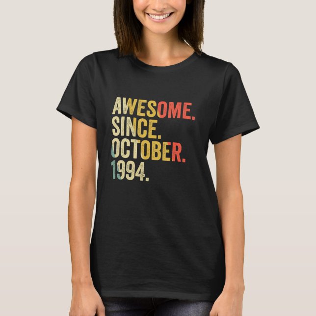 Camiseta 28 años de edad asombroso desde octubre (Anverso)