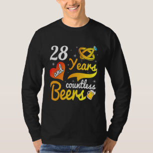 Camiseta 28 años Innumerables cervezas Boda Marry Husband W