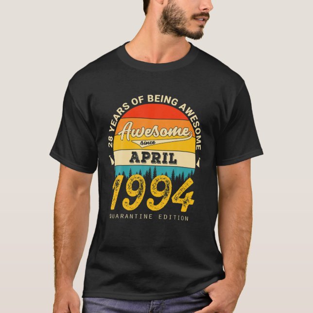 Camiseta 28 Años Retro Abril 1994 Cuarentena 28 Años (Anverso)