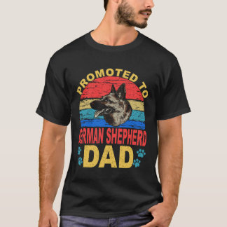 Camiseta 28 Ascendido a Papá de Pastor Alemán Pastor Alemán