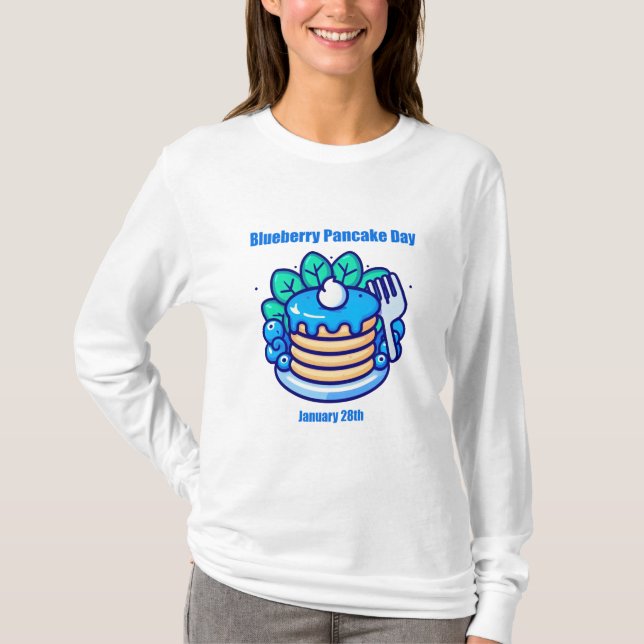 Camiseta 28 de enero - Día del Panqueque de arándano (Anverso)