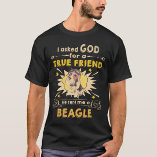Camiseta 28 Le preguntó a Dios - Verdadero amigo - Un Beagl