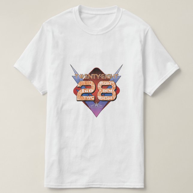 Camiseta 28 Veintiocho (Diseño del anverso)