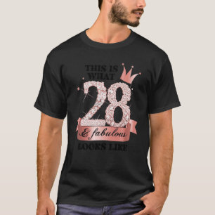 Camiseta 28 Y Fabuloso Grupo Rosa Y Fiesta Blanco Canso