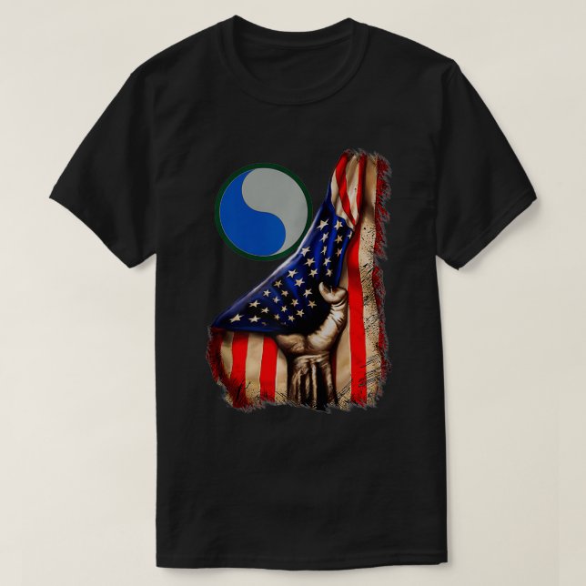 Camiseta 29.ª División de Infantería American Flag Zip  (Diseño del anverso)