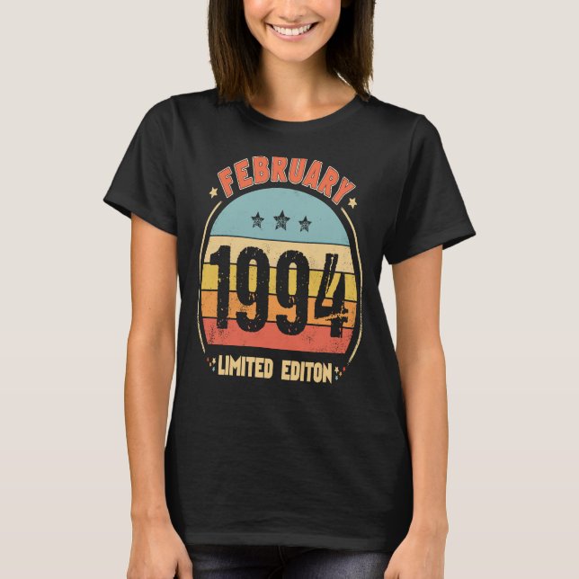 Camiseta 29.º cumpleaños increíble desde febrero de 1994 Re (Anverso)