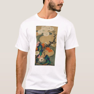 Camiseta 29. 菊 花 流 水 図, 若 Chrysanthemum & Stream, Jakuchū