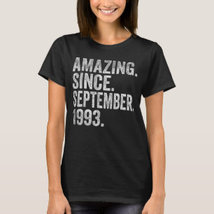 Camiseta 29 años, 29, cumpleaños asombroso desde setiembre