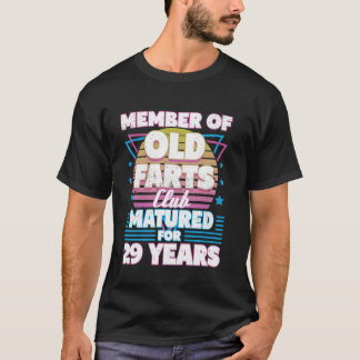 Camiseta 29 años de edad Farts Club Funny 29th Birthday Men