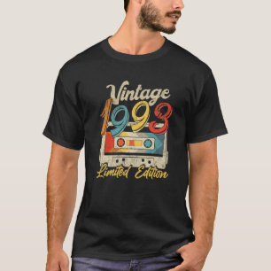 Camiseta 29 años de edad Vintage 1993 cinta de casete Retro