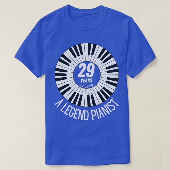 Camiseta 29 años de ser un gran pianista (2) (Diseño del anverso)
