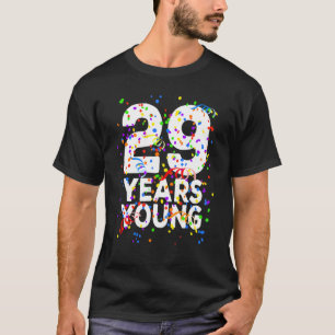 Camiseta 29 años joven feliz 29º cumpleaños para hombres mu