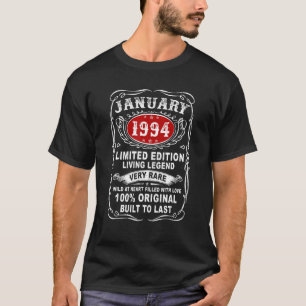Camiseta 29 Años Nacido En 1994 29 De Enero De Res