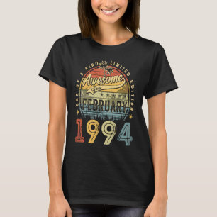 Camiseta 29° cumpleaños increíble desde febrero de 1994 29 
